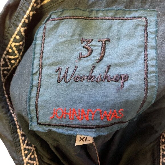 Johnny Was 3J Workshop Teal Embroidered Bls XL - Picture 5 of 5